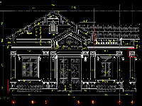 (CAD + Sketchup) Biệt thự nhà vườn 1 tầng kích thước 12.1x13.3m full kiến trúc